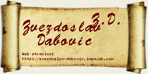 Zvezdoslav Dabović vizit kartica